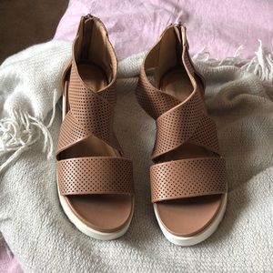 Steve Madden Platform Sandals, 7.5, tan